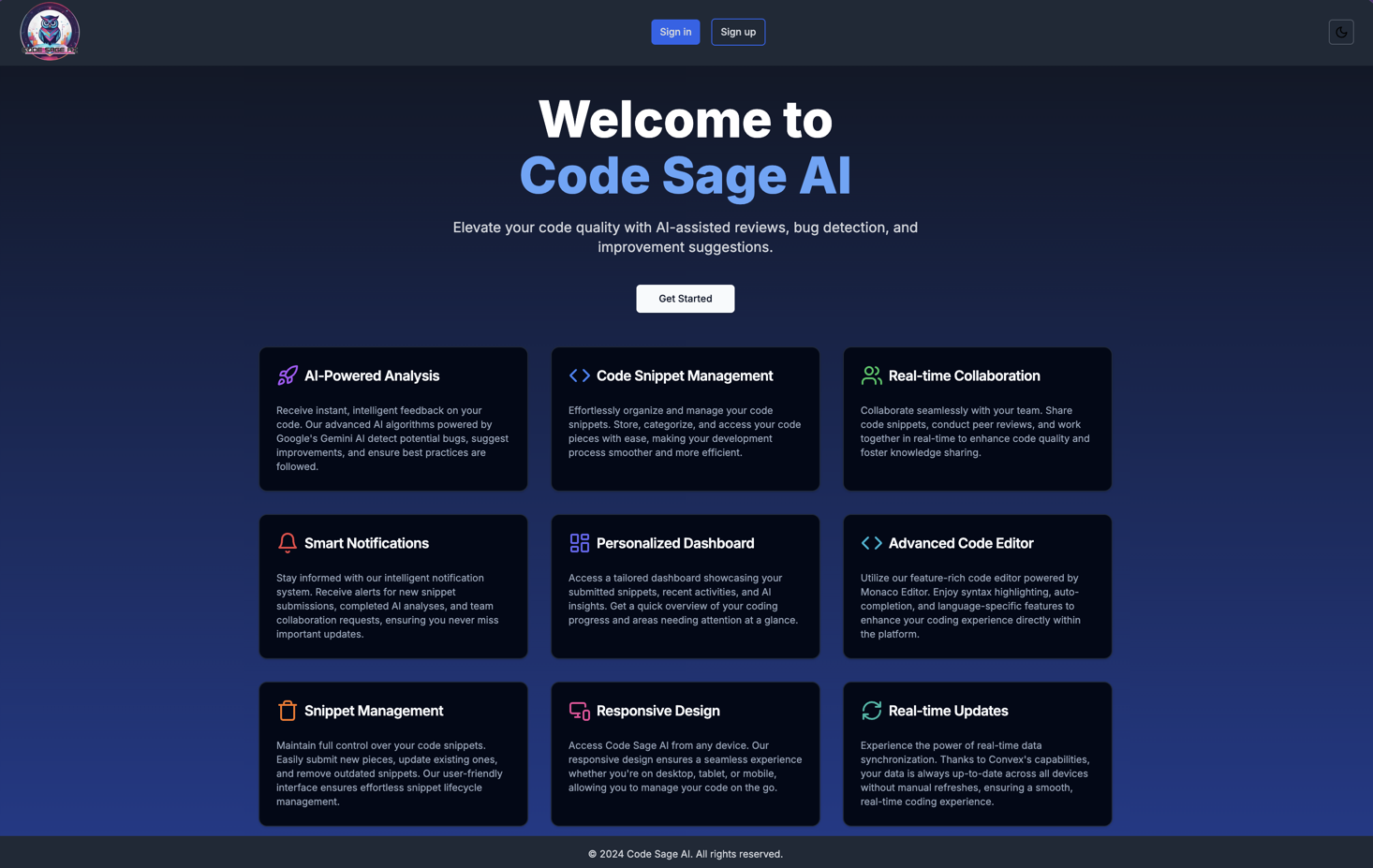 Screenshot of Code Sage AI